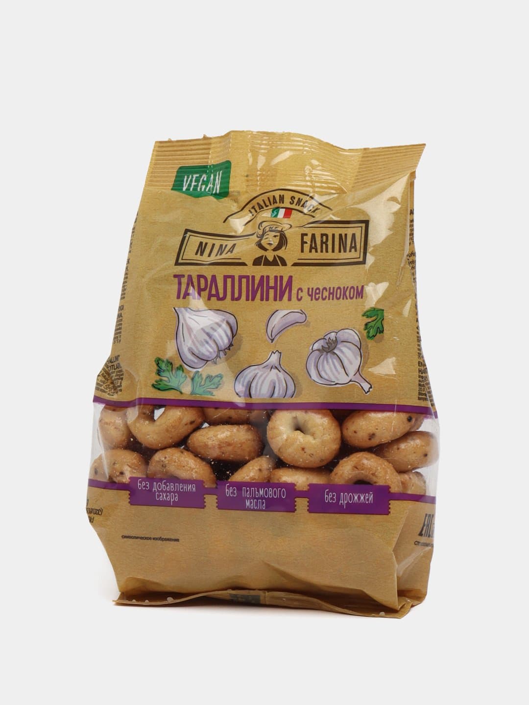 Tarallini Nina Farina, sarimsoq bilan, 180 g