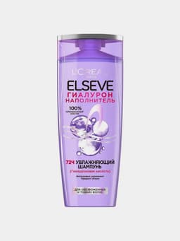 L'Oreal Paris Elseve shampun, gialuron kislotasi bilan namlovchi, suvsizlangan va ingichka sochlar uchun, 400 ml - rasm 1
